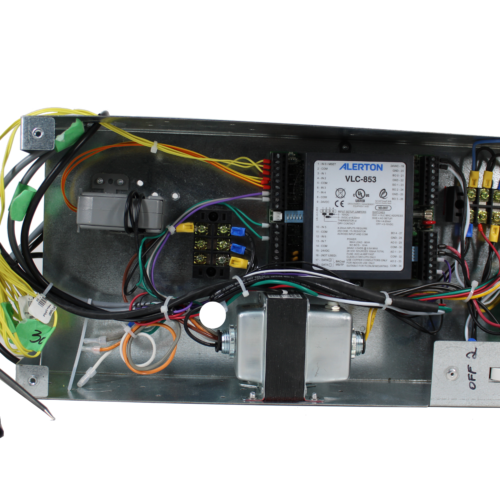 Custom control power boxes with custom cable harness assemblies